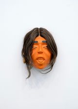 Kwakwakawakw Musgamakw Dzawadaenuxw First Nation Towkwit Woman by Beau Dick contemporary artwork painting sculpture