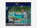 Beached whale with bailiff Seizure of property by Agnes Scherer contemporary artwork Painting