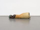 Liegende in gelbem Kleid  Lying in Yellow Dress by Leiko Ikemura contemporary artwork sculpture