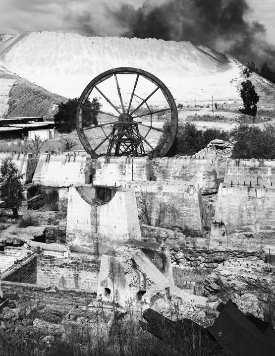 Old mill foundations tailing wheel and sand dump Witwatersrand Deep Gold Mine Germiston August 1966 4_0378 by David Goldblatt contemporary artwork Print