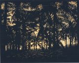 Old cemetery in a palm plantation by Maryanto contemporary artwork painting