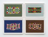 Bishkische Set 2 Big Root  Bushy  Goes To Good Things  Goes With The Calf by Wendy Red Star contemporary artwork drawing painting works on paper