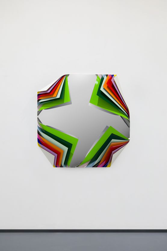 Metal Box Techno - Colour by Jim Lambie contemporary artwork Painting