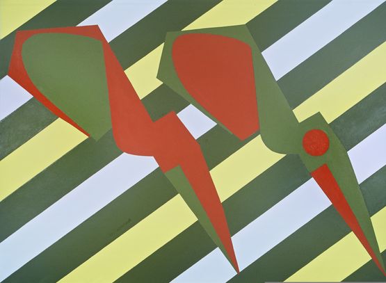 Scissors in Spring - A Pair or Two Halfs by Mao Xuhui contemporary artwork Painting
