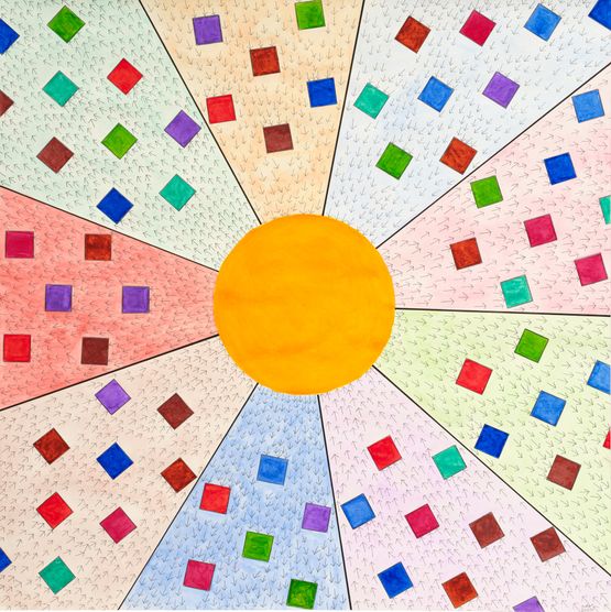 Omni Directional Search Engine Drawing No. 8 by Stephen Willats contemporary artwork Painting