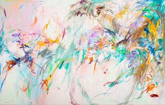 The spring breeze blows the waterfront green by Xiyao Wang contemporary artwork Painting