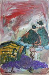Manilascape 3 by Manuel Ocampo contemporary artwork painting works on paper