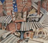 Red-brick House - Window by Mao Xuhui contemporary artwork drawing painting works on paper