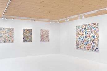 Contemporary art exhibition Simon Hantai the last studio at GAGOSIAN Gstaad Switzerland