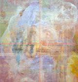 Reverse White Ground double inscription by Mandy El-Sayegh contemporary artwork painting