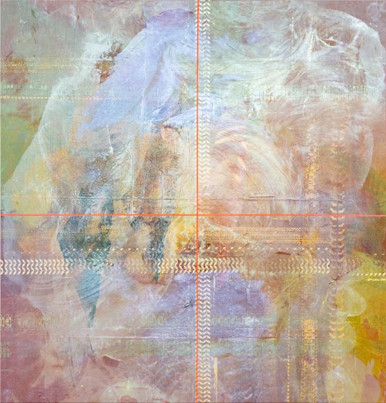 Reverse White Ground double inscription by Mandy El-Sayegh contemporary artwork Painting