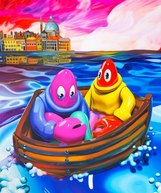 Venice Scene VI From the Lobstar Planet by Philip Colbert contemporary artwork Painting