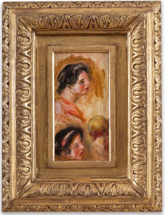 Esquisse de tetes - fragment by Pierre-Auguste Renoir contemporary artwork Painting