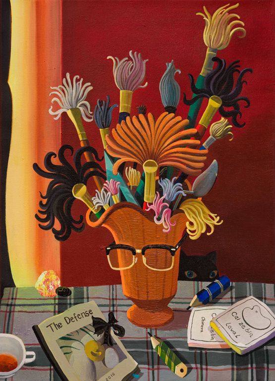 Portrait of the Painter Manuscript by Cai Zebin contemporary artwork Painting