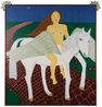 Self-portrait with horse by Claudia Kogachi contemporary artwork Painting