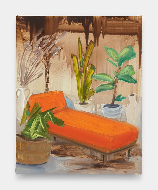 Orange Chaise 2 by Tala Madani contemporary artwork Painting