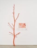 Red Vein by Kathy Prendergast contemporary artwork painting