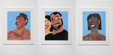 Black Joy 3 - Smirk Black Joy 4 - With Yellow Bone Black Joy 5 - With Large Teeth by Tschabalala Self contemporary artwork painting