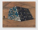 The Mastaba 1240 Oil Barrels Project for the Institute of Contemporary Art Philadelphia by Christo contemporary artwork works on paper
