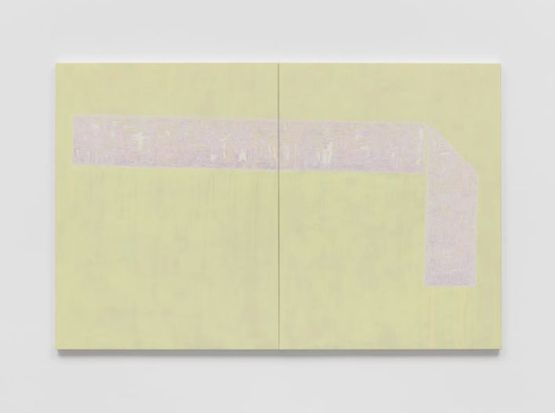 SP11 and SP12 Pink Line by Sergej Jensen contemporary artwork Painting
