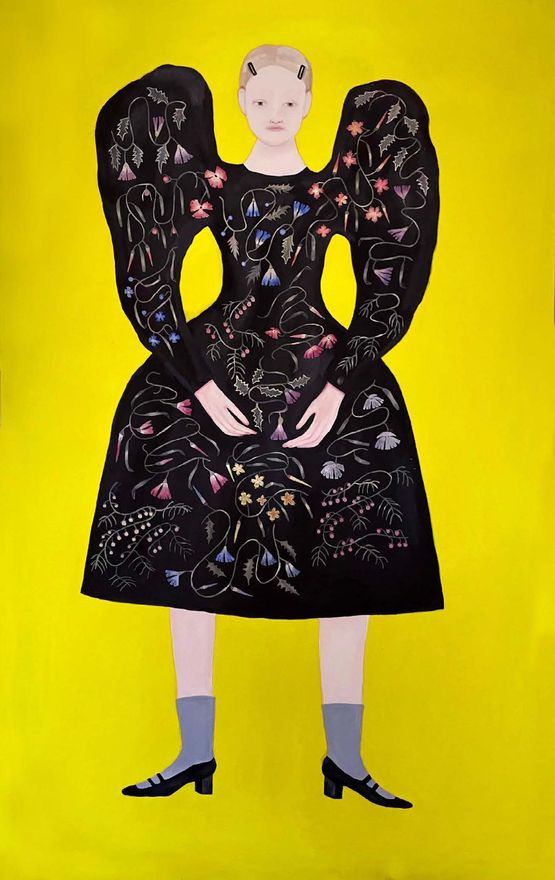 When the Wagner Group is declared a terrorist organisation under UK legislation and you think about the world and life and the future. by Frida Wannerberger contemporary artwork Painting