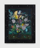 Flowers at Night with Gold Moon by Matthew Day Jackson contemporary artwork sculpture