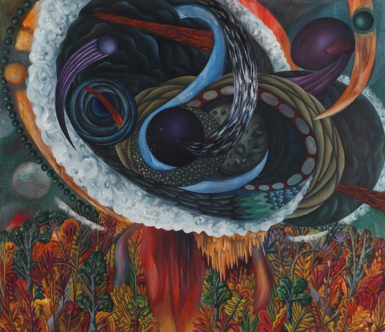 Tropennacht by Hartmut Neumann contemporary artwork Painting