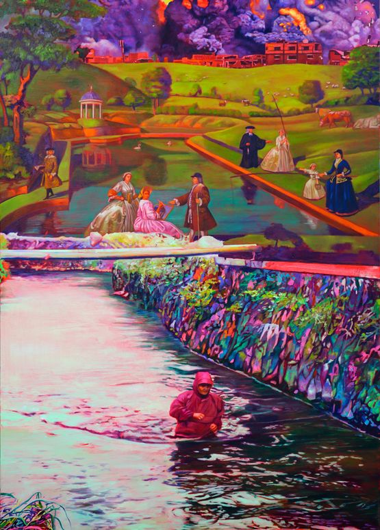 Melawan arus You have that privilege and we have to deal with this shit by Zico Albaiquni contemporary artwork Painting