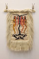 The Birth of Magic Serpent by Citra Sasmita contemporary artwork painting mixed media textile