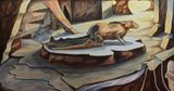 The remains of time by Prabhakar Pachpute contemporary artwork painting