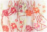 Rose Hearts by Reza Farkhondeh  Ghada Amer contemporary artwork works on paper