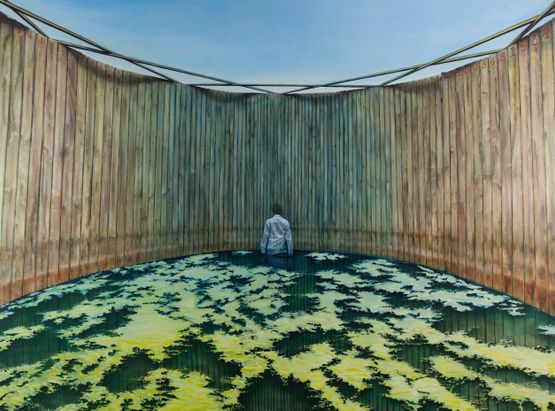 The Panopticon Pool - Pi by David OKane contemporary artwork Painting
