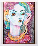 feed my flowers by Del Kathryn Barton contemporary artwork painting