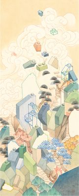 Vanished Trail by Zhang Xiaoli contemporary artwork painting works on paper