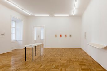 Contemporary art exhibition Ernst Caramelle almost untitled at Galerie nachst St. Stephan Rosemarie Schwarzwalder Vienna Austria