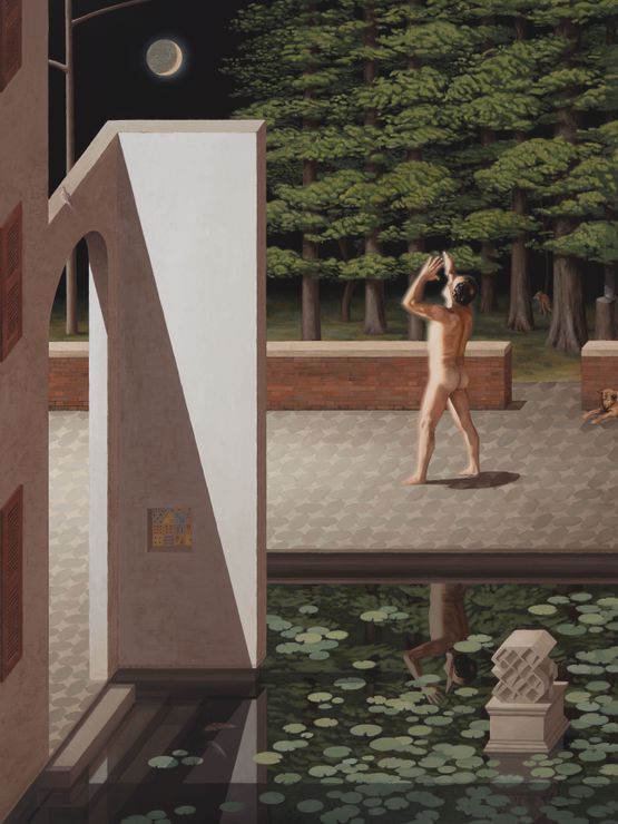 Figure with Lavaur after RZ by Christian Hidaka contemporary artwork Painting
