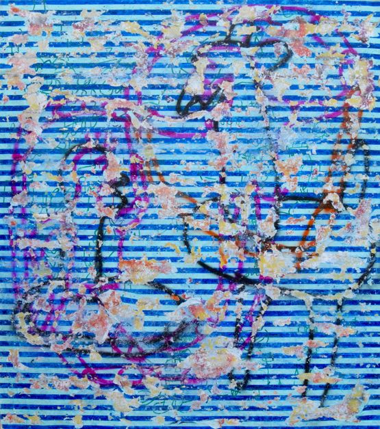 Ghost Painting Cracked CategoryCD-R King wall with Graffiti by Kristoffer Ardena contemporary artwork Painting