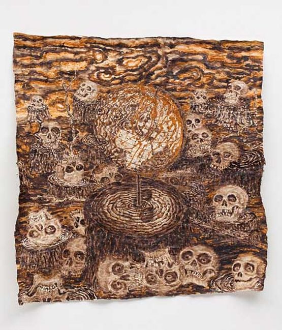 Curve Ball by Fiona Hall contemporary artwork Mixed Media