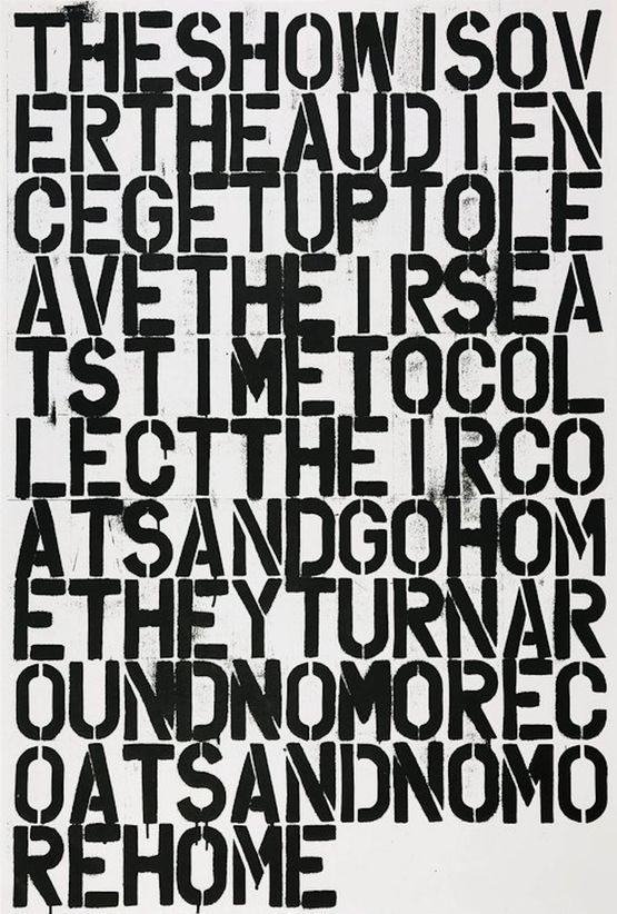 The Show is Over by Christopher Wool And Felix Gonzalez-Torres contemporary artwork Print