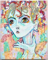 i would rather be crazy by Del Kathryn Barton contemporary artwork mixed media