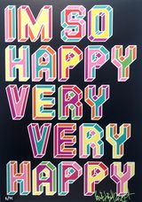 Im So Happy by Ben Eine contemporary artwork print
