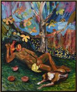 Figure in a Landscape After Gauguin by Frans Smit contemporary artwork painting