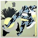 Personaje con atavios by Francisco Munoz contemporary artwork drawing painting works on paper