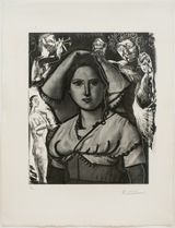 LItalienne dapres le tableau de Victor Orsel by Pablo Picasso contemporary artwork print