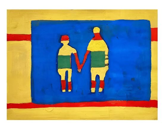 Stripe People by Katherine Bradford contemporary artwork Print