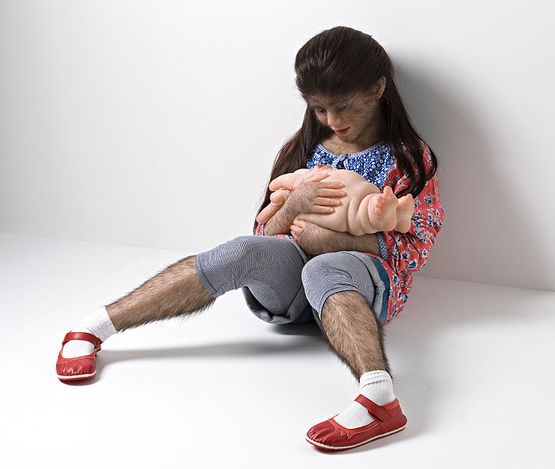The Comforter by Patricia Piccinini contemporary artwork Sculpture