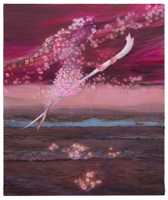 Being with Flowers by Huang Bingjie contemporary artwork Painting