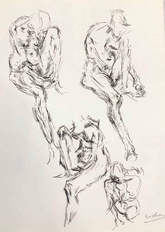 Drawing IV by Krishna Reddy contemporary artwork Drawing