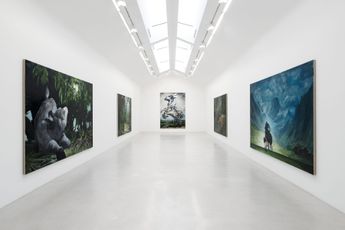 Contemporary art exhibition Emma Webster The Engine of Beasts at Perrotin Paris Marais France
