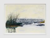 Hudson River Stockport by Kirsten Everberg contemporary artwork painting works on paper
